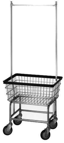 Laundry Cart With Double Pole Rack